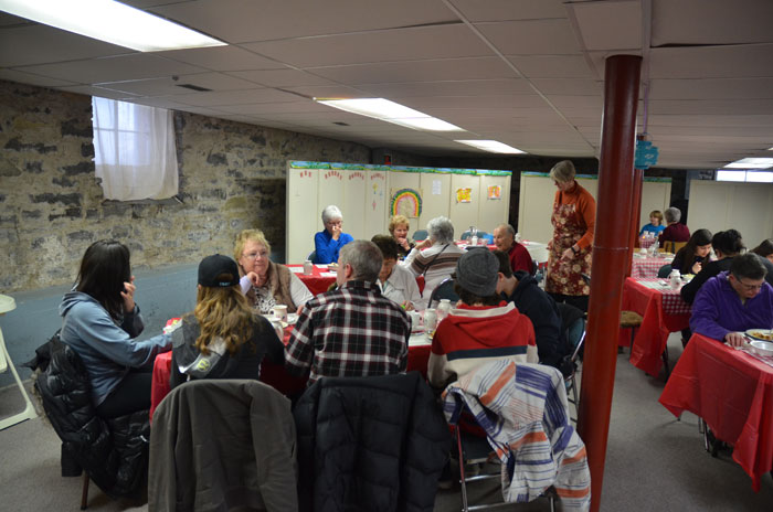A view at the spaghetti supper in March 2015.